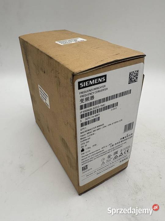 Siemens 6ES64202UD137AA1 Inverter 370W 22A Pozostałe Warszawa sprzedam