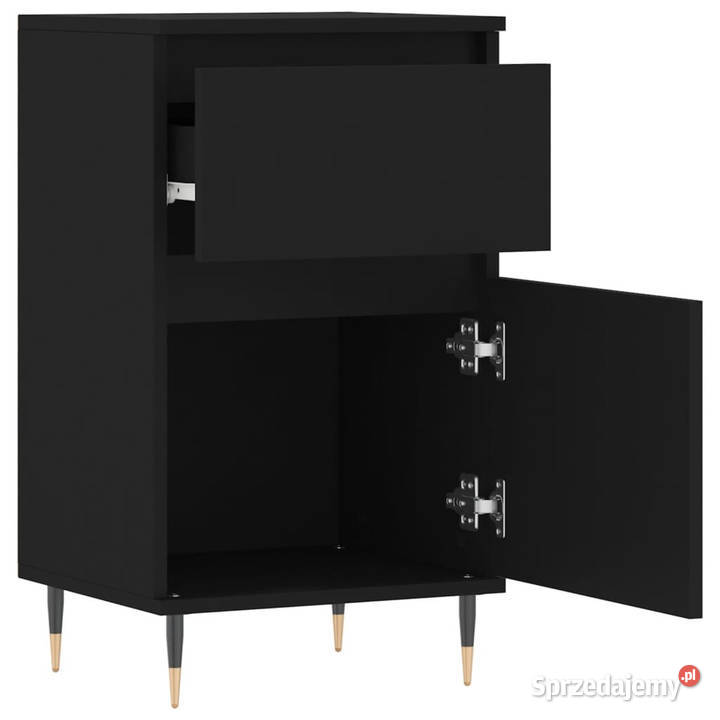 Szafki 2 czarne 40x35x70 materiał drewnopochodny