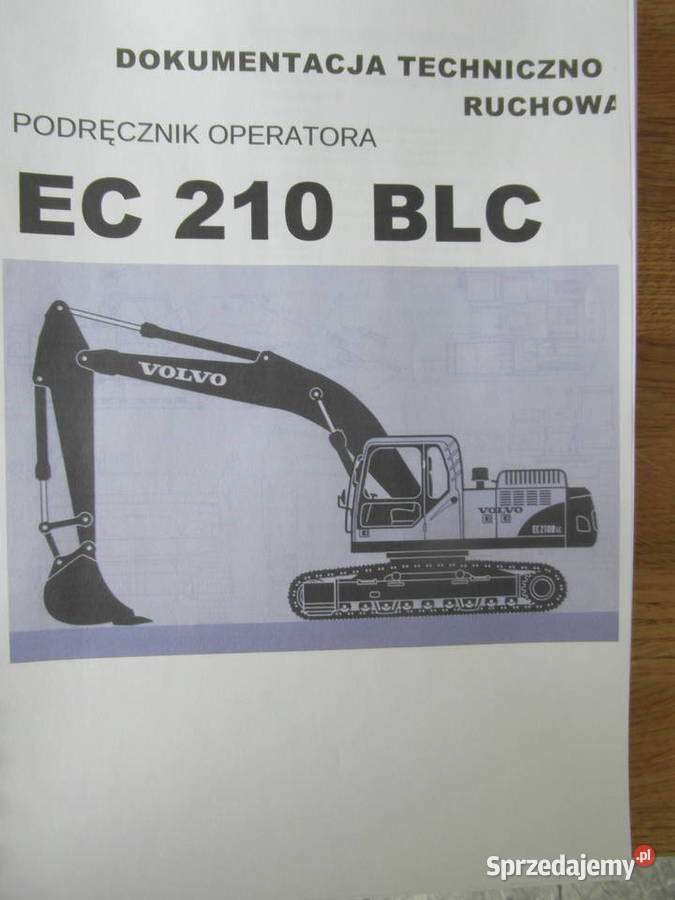 dtr instrukcja obsługi koparka volvo ec210BLC i inne