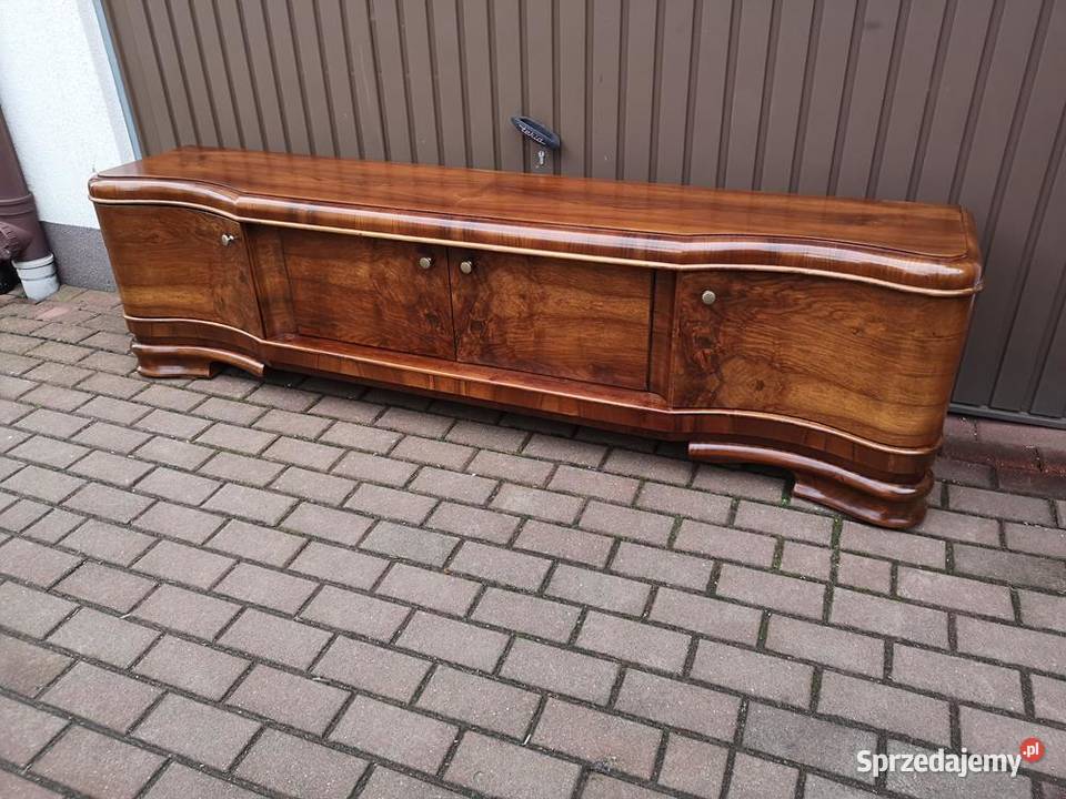 Komoda ARTDECO Orzech Unikatowa Niska RTV Stara wielkopolskie Swarzędz