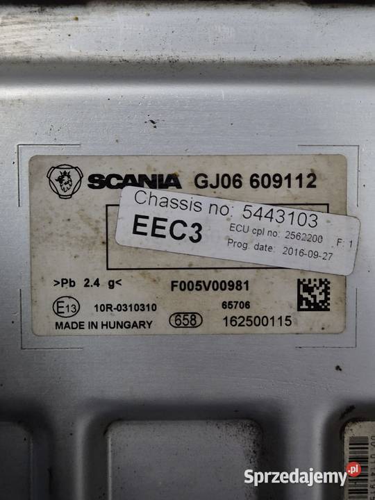 Kaseta modul sterownik Adblue EEC3 609112 SCANIA Zawichost sprzedam