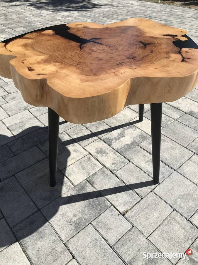 Stolik kawowy drewniany żywica epoksydowa Stoliki kawowe i ławy mazowieckie Warszawa sprzedam