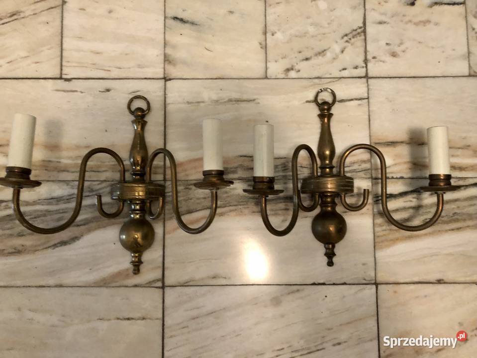 Kinkiety 2 SETY Oryginalne mosiężne komplety do mazowieckie Konstancin-Jeziorna