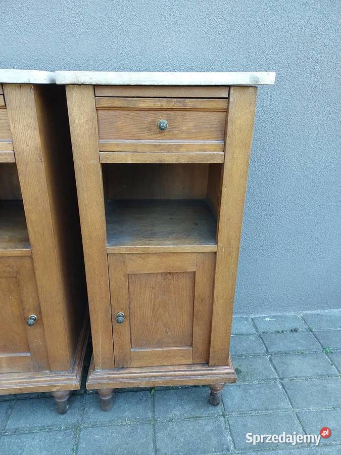 Stare secesyjne szafki nocne nakastliki kamienne Tczew