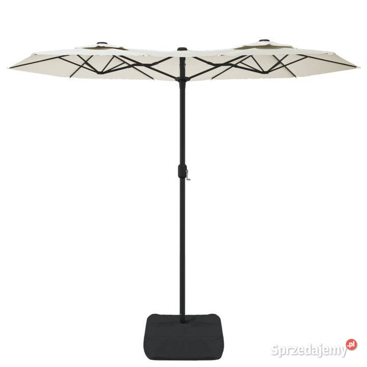 Podwójny parasol ogrodowy piaskowy 316x240 Parasole ogrodowe Warszawa