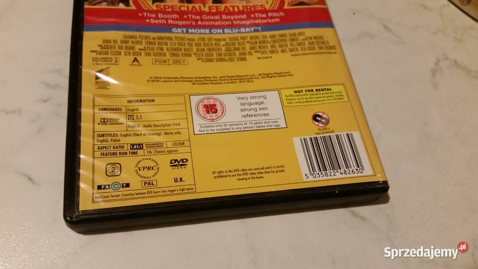 SAUSAGE PARTY 2016 COLUMBIA PICTURES DVD VIDEO Puławy sprzedam