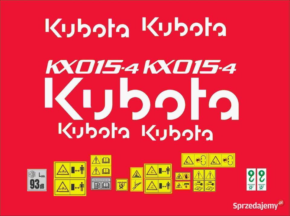Naklejki Kubota KX015 minikoparka mocne i Pleszew