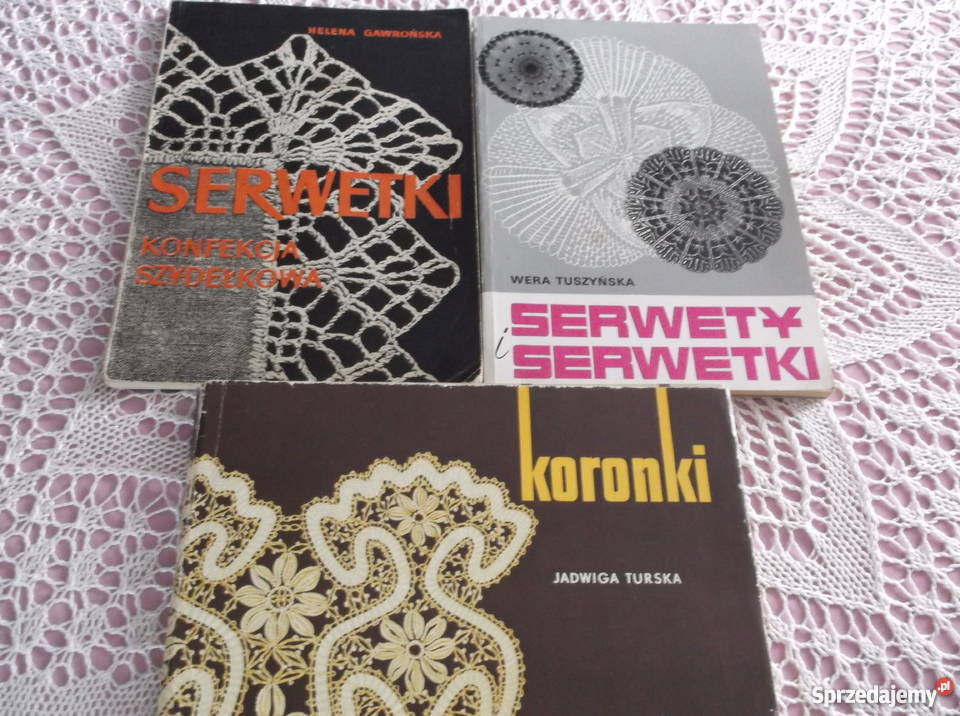 Książki serwety i serwetki na szydełku Czersk