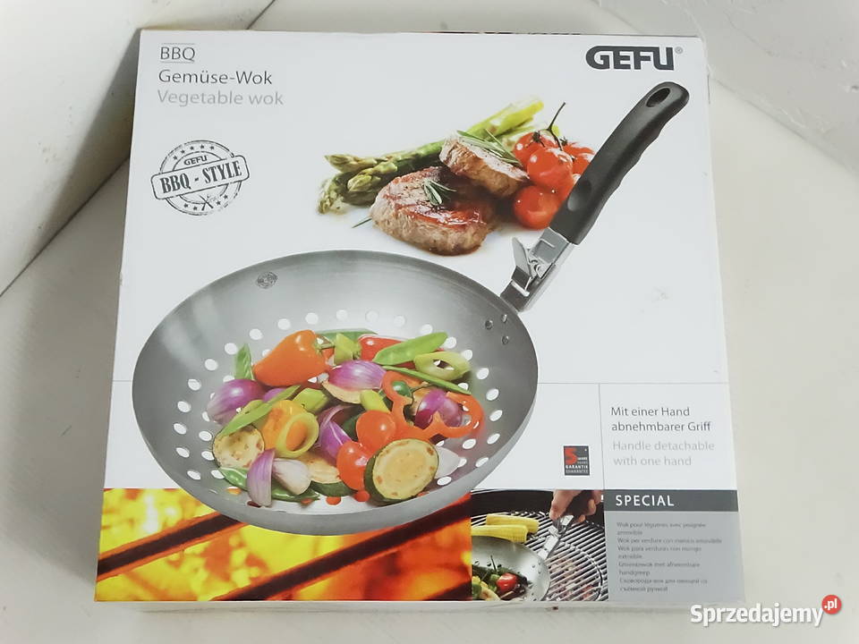 Wok do grillowania warzyw GEFU BBQ stal Patelnie i woki Biłgoraj