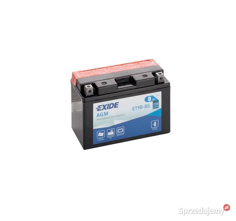 Akumulator motocyklowy EXIDE ET9BBS 12V 8Ah 110A pomorskie Tczew
