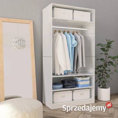 vidaXL Szafa wysoki połysk biała 100x50x200 Warszawa