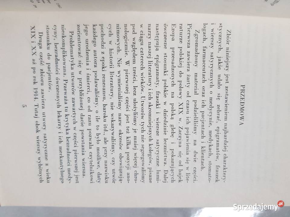 Polska fraszka i satyra medyczna Kazimierz twarda z obwolutą Kielce