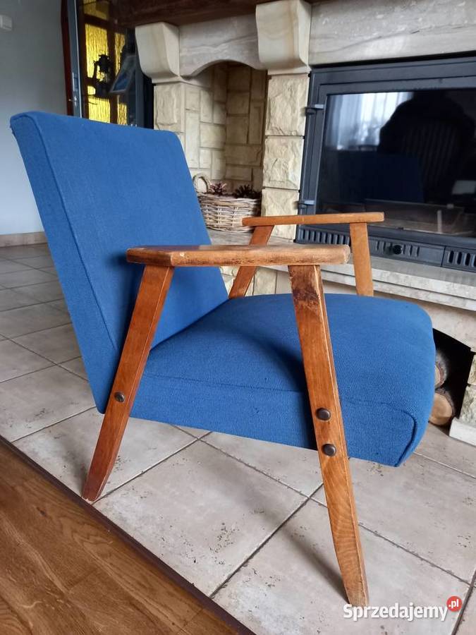 Stare fotele na sprężynach patyczaki PRL vintage Rawicz sprzedam