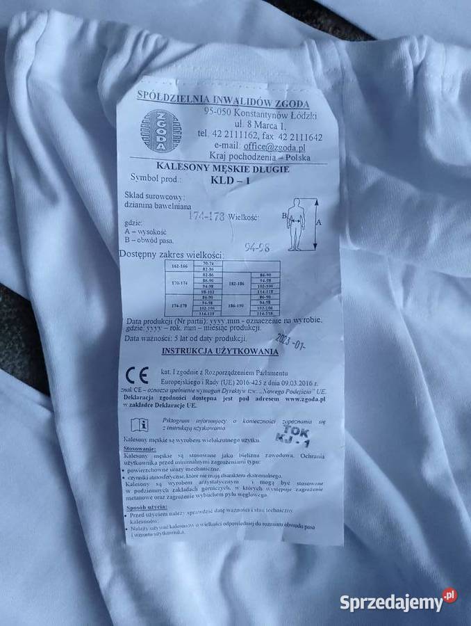 Kalesony męskie długie 2 dolnośląskie Wrocław