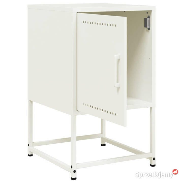 Szafka nocna biała 36x39x605 stal WM846456
