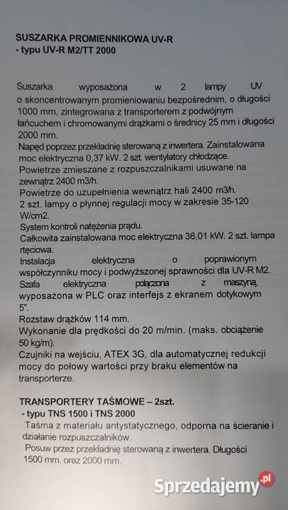 Linia lakiernicza walcowa UV Cefla