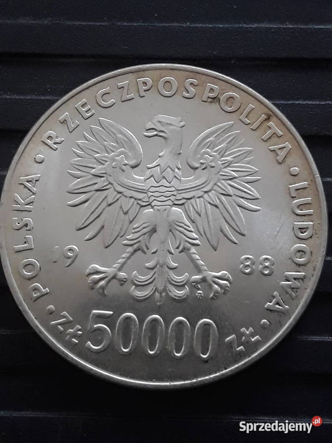 50 000 J Piłsudski 1988 r Mennicze wielkopolskie Konin