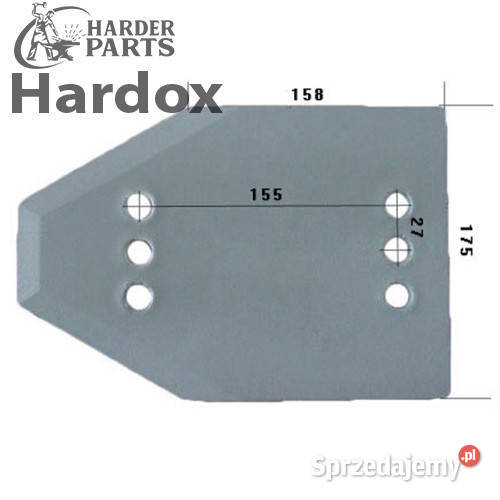 Nakładka HARDOX 3401490S SC18 części do pługa nieuszkodzony Części zamienne Suwałki