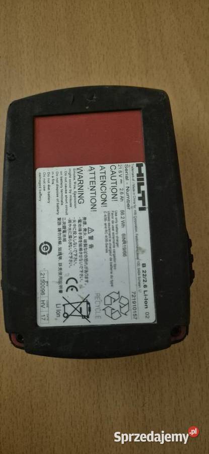 Akumulator Hilti B2226 wielkopolskie Poznań
