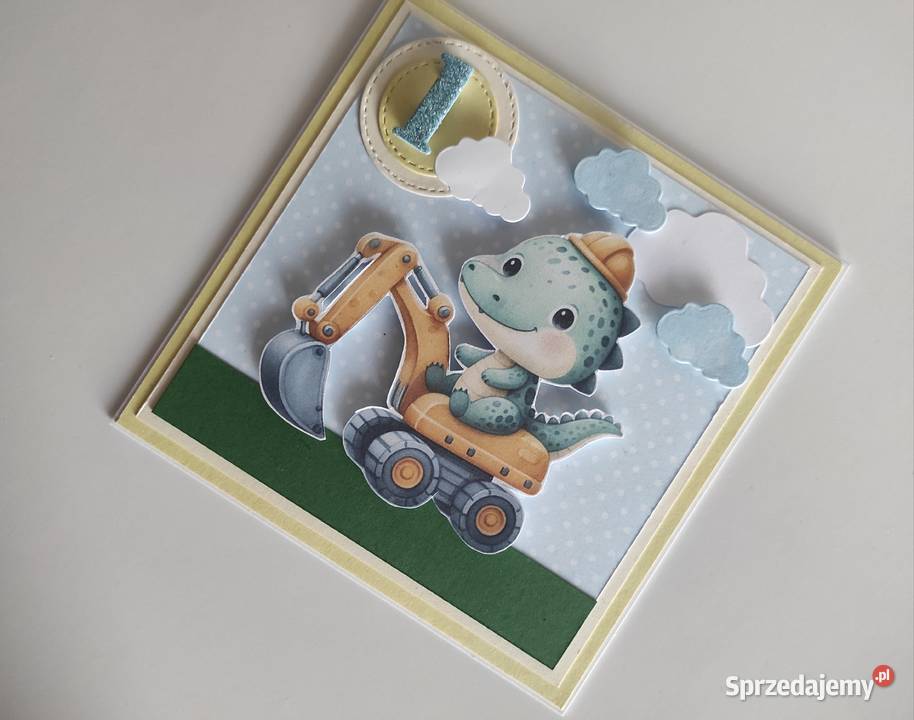 Kartka ręcznie robiona na urodziny roczek Łódź sprzedam