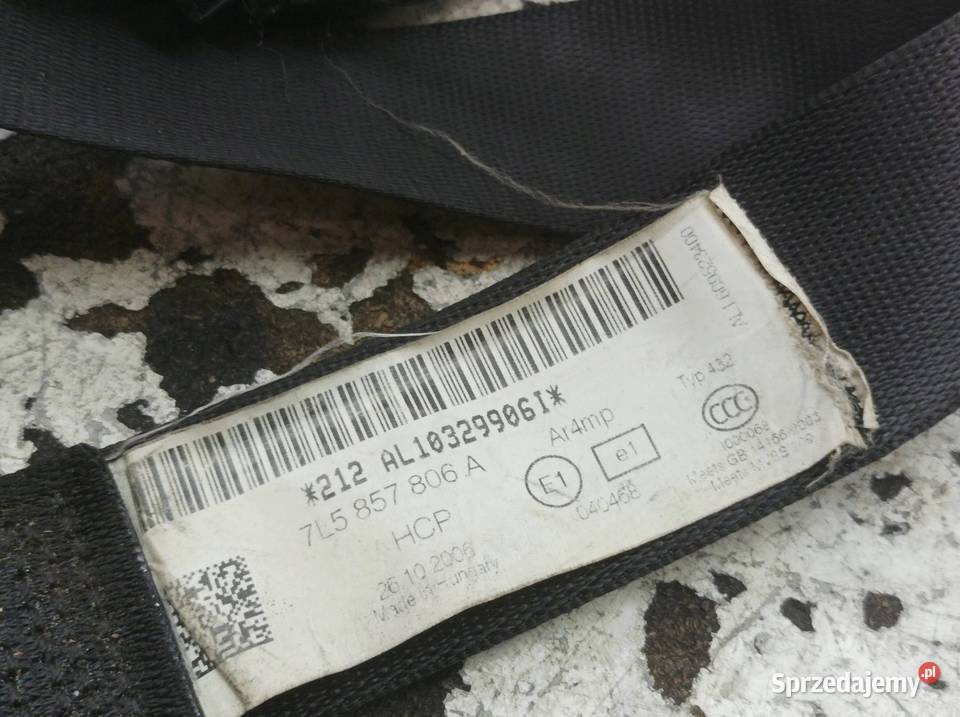 PAS BEZPIECZEŃSTWA PRAWY TYŁ KANAPY 7L Porsche