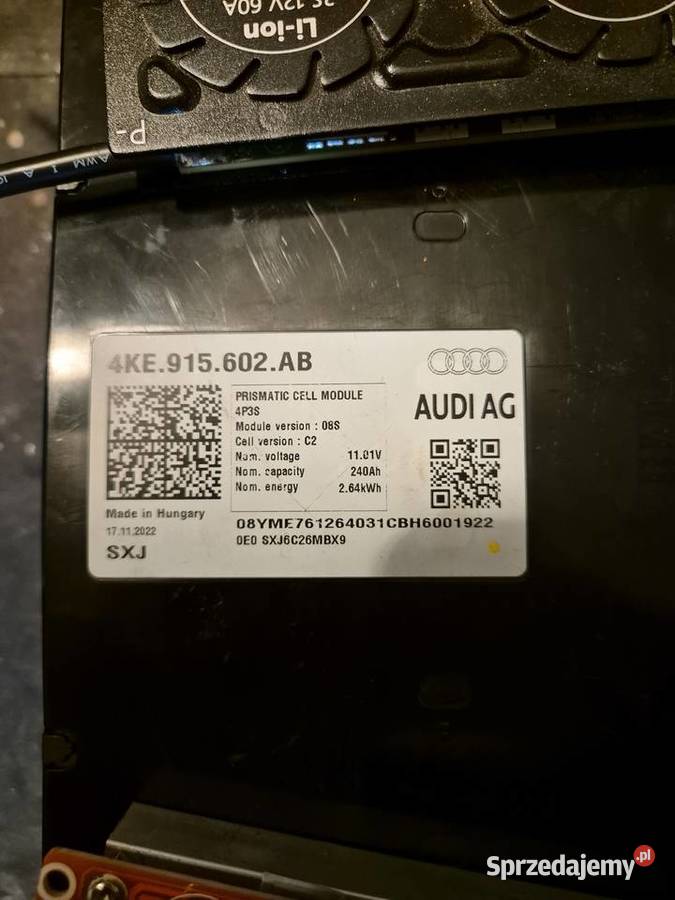 Bateria z Audi etron BMS przetwornica DCDC Tarnów sprzedam