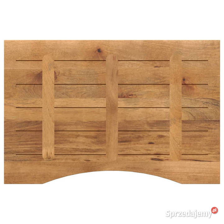 Blat biurka z wycięciem 80x60x25 surowe drewno Warszawa