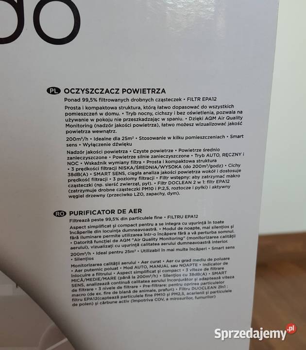 Nowy oczyszczacz powietrza Klindo wentylator Szczecin