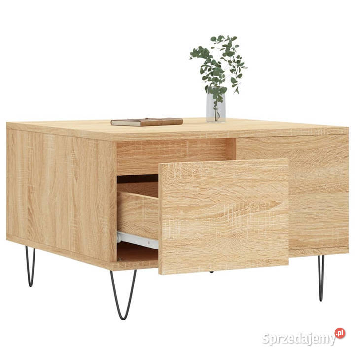 Stolik kawowy dąb sonoma 55x55x365 materiał mazowieckie Warszawa sprzedam
