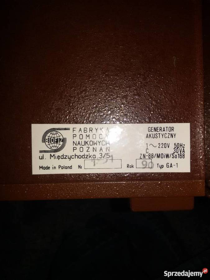 Generator akustyczny firmy polskie Biofiz Konopki