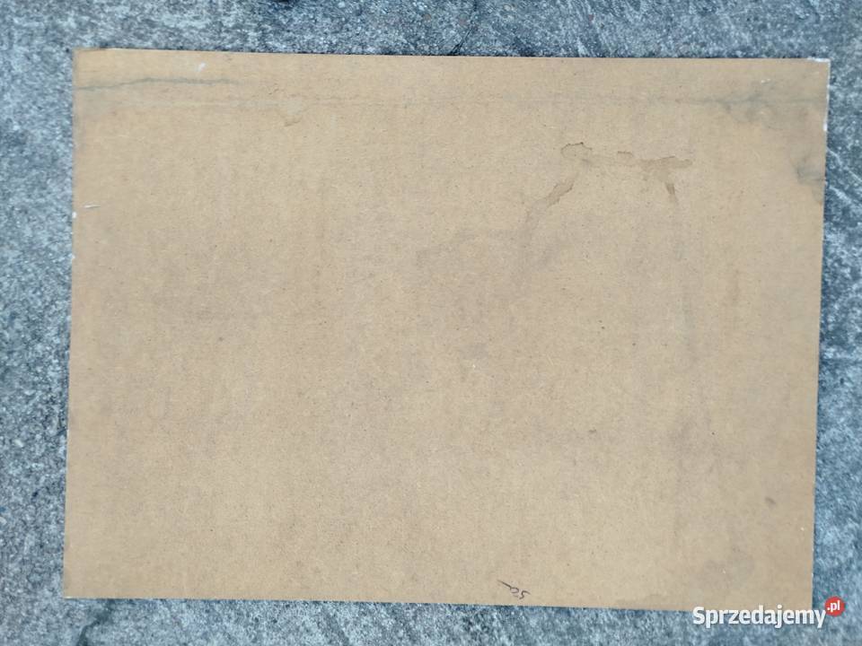 Obraz olejny vintage duży Czechy łata 1970 Malarstwo opolskie Opole