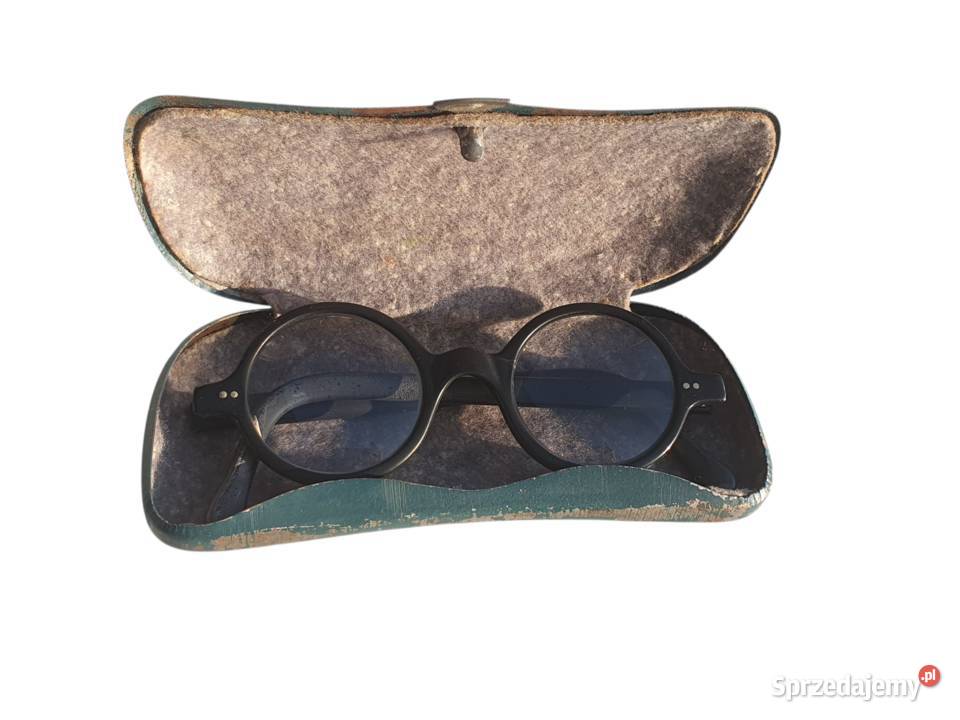 Stare przedwojenne okulary w oryginalnym etui Cieszyn