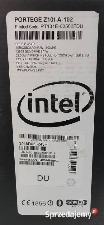 Laptop tablet Toshiba 2w1 Intel i5 SSD Win10 4GB Lublin sprzedam