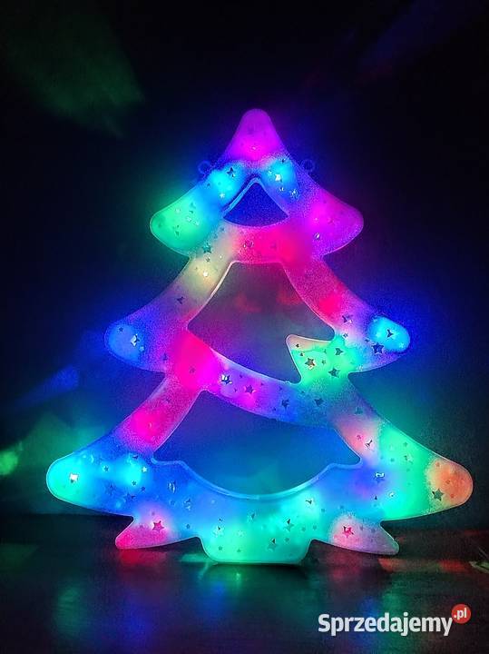 Ozdoba świąteczna LED do okna choinka śląskie Blachownia