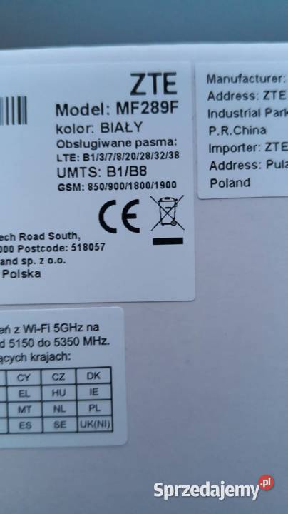 Router LTE ZTE MF289F ZTE Manager V30 Internet i komunikacja Głubczyce