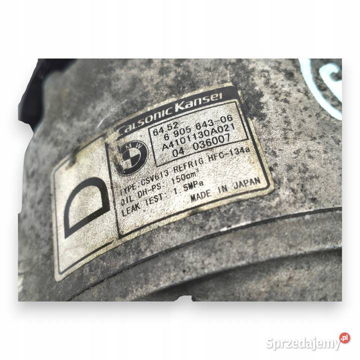 SPRĘŻARKA KLIMATYZACJI BMW E46 20 D 6905643 lubelskie Chełm