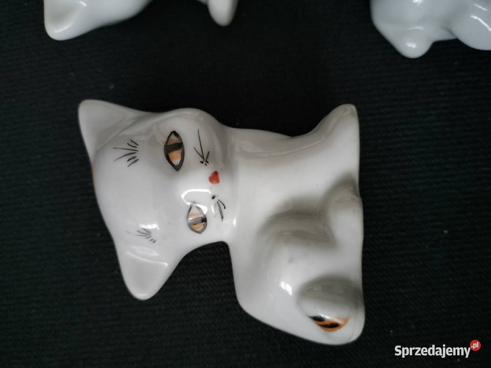 Sprzedam 4 porcelanowe kotki