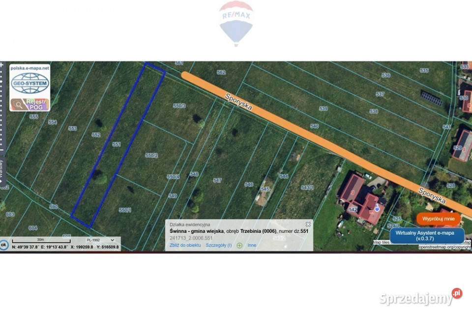 Widokowa działka centrum Żywca 11.5m Trzebinia