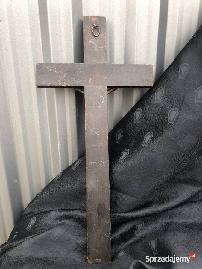 Czarny krzyż na ścianę krzyżyk Łowicz