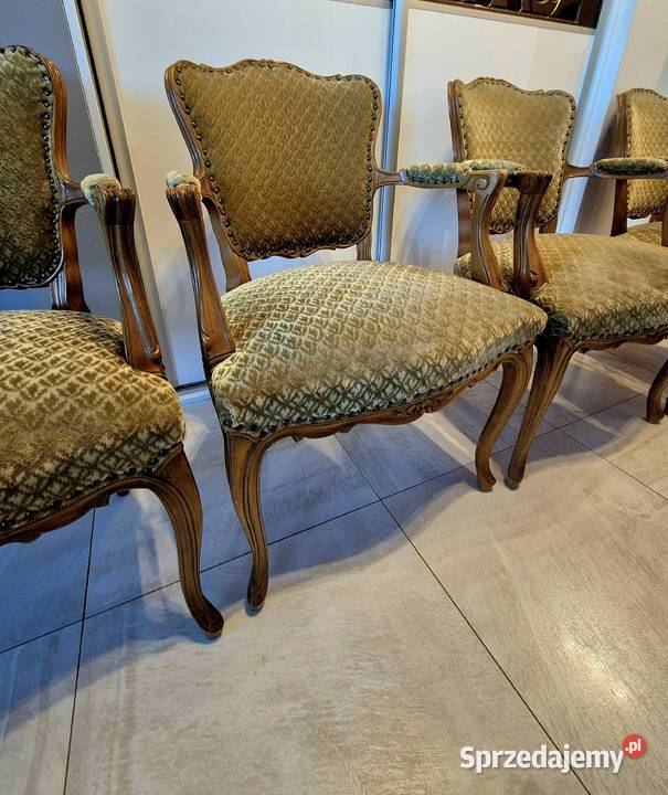 Cztery fotele w stylu Ludwikowskim Rokoko Antyki, Sztuka, Kolekcje Bydgoszcz sprzedam