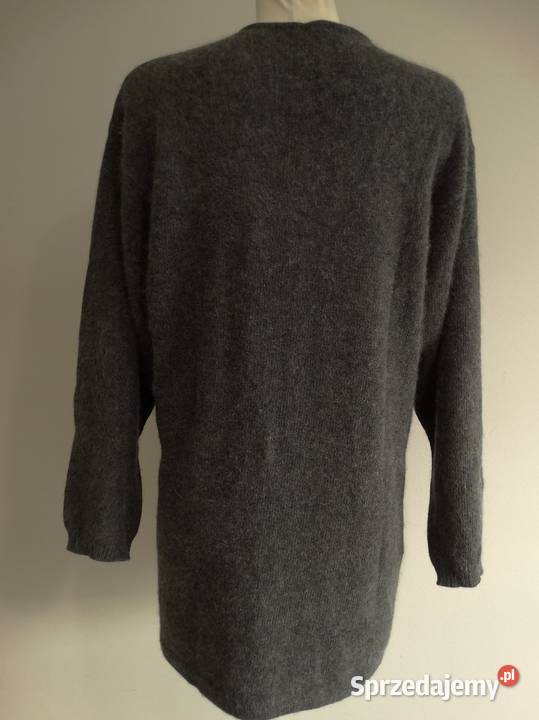 Sweter Kardigan Wełniany Jagnięca Wełna Angora Rozpinane  sprzedam