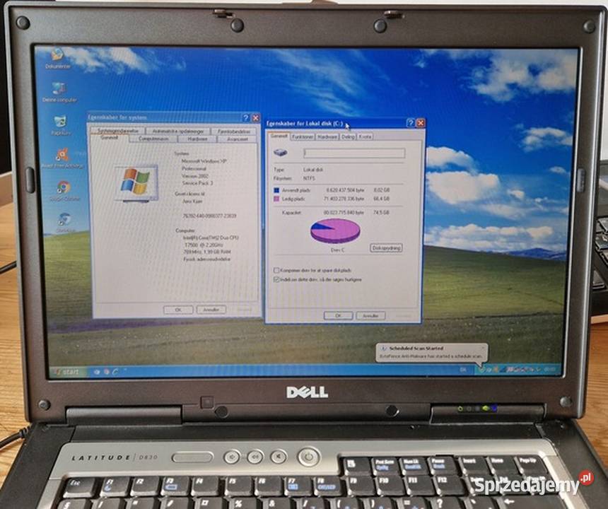 Laptop Dell Latitude D830 z RS 232 Sprawny do Warszawa