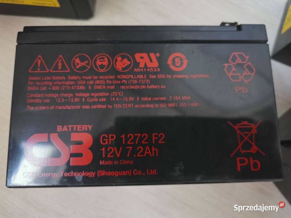 Akumulatory SCB GP 1272 F2 12V 72Ah do zasilacza sprzedam