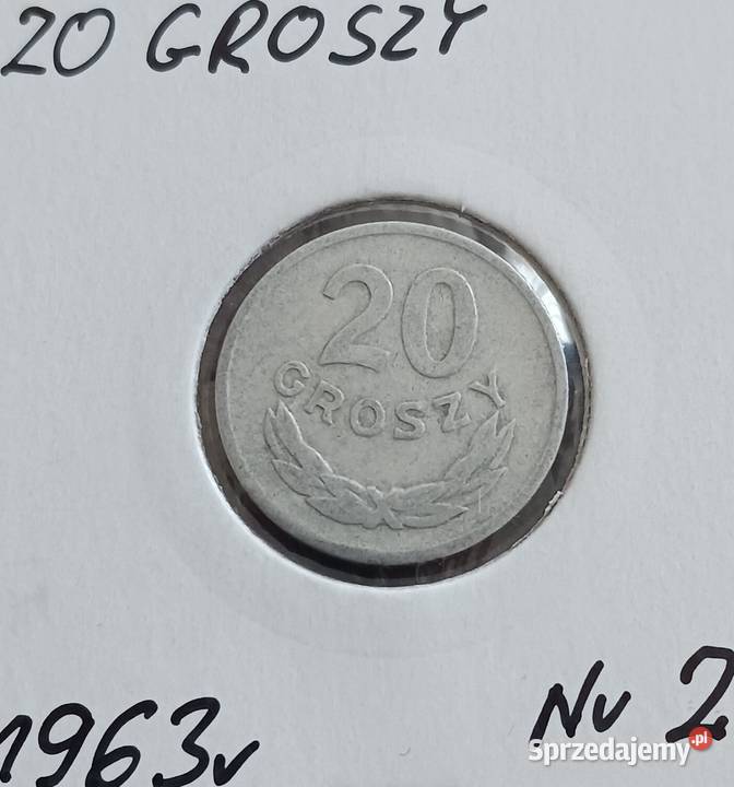 20 Groszy 1963 r PRL rzadkość ładne Konin sprzedam