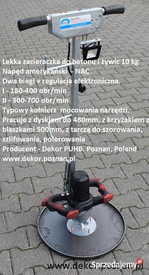 Zacieraczka szlifierka polerka do betonu NAC Poznań