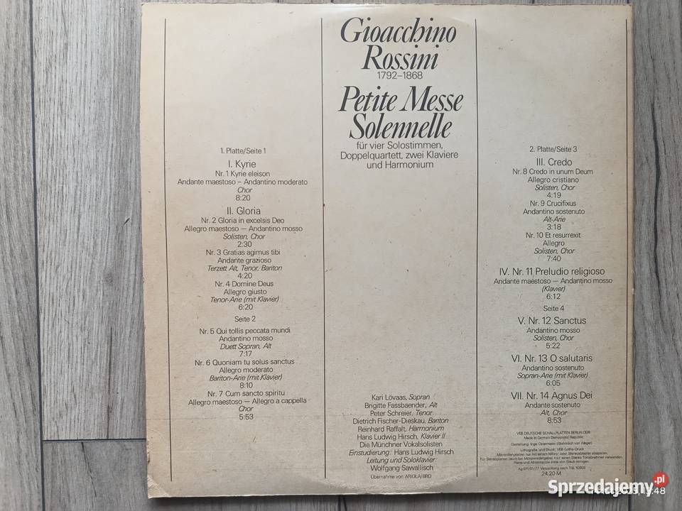 Winylowy album 2 płytowy Gioacchino Rossini Wronki sprzedam