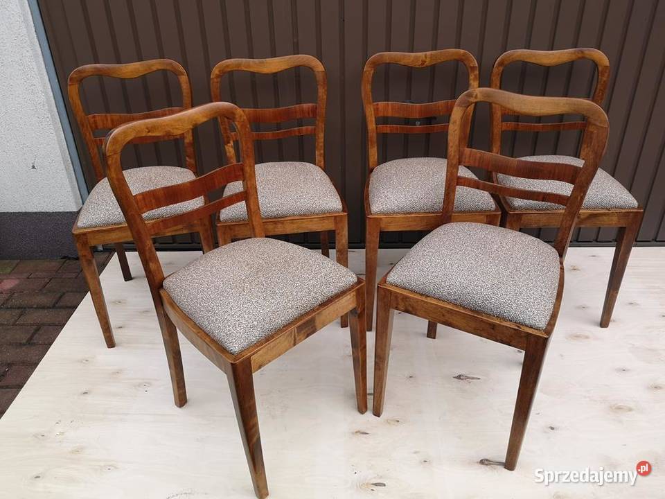 Krzesła ARTDECO Stare Antyk Komplet 6 Sztuk sprzedam