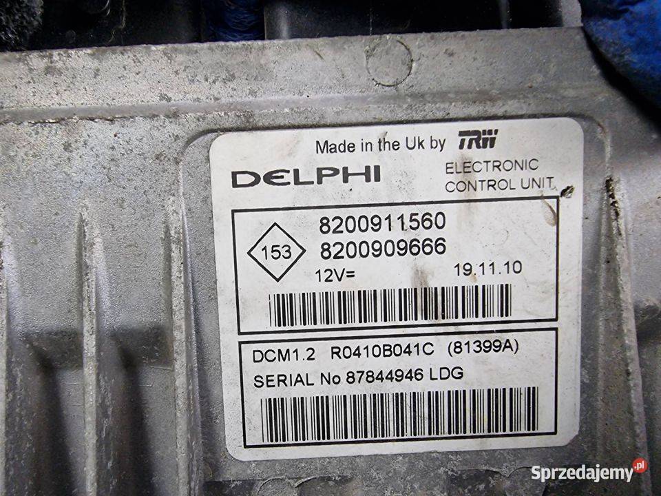 KOMPUTER SILNIKA ECU RENAULT CLIO III 8200911560 Lipno sprzedam