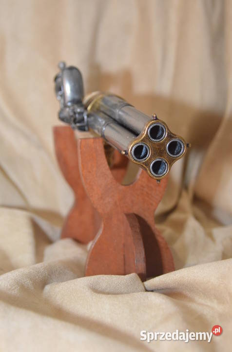 Replika broni pistolet skałkowy 4lufowy Francja wielkopolskie Środa Wielkopolska