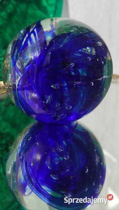 kula kryształowe szkło z kobaltową kompozycją i Pabianice